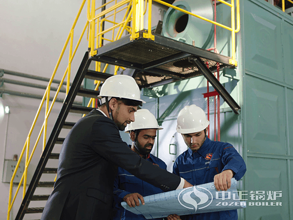 中正鍋爐服務人員指導安裝鍋爐